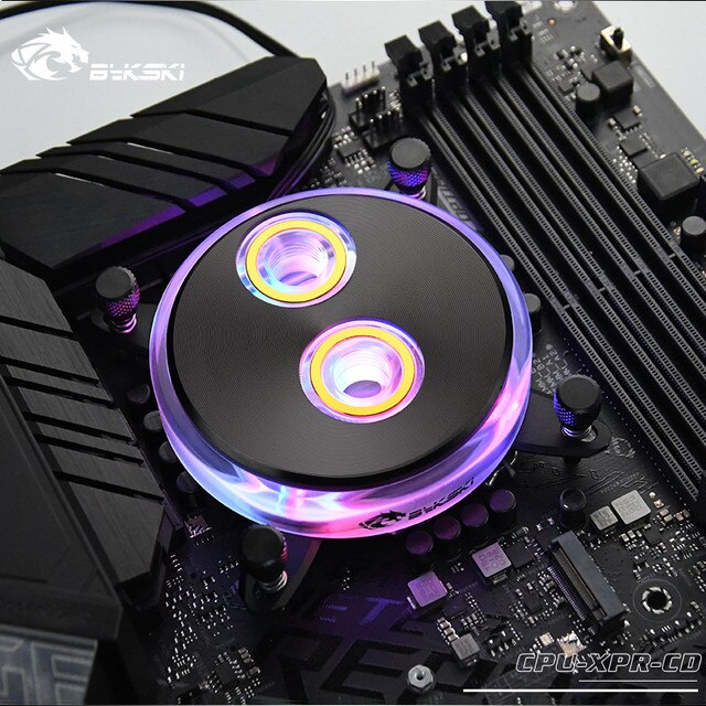 Bykski CPU Water Block For Intel 1150/AMD Ryzen AM2 AM2+ AM3 AM4 FM2 FM1 PC Cooler,5V/3PIN 12V/4PIN CPU-XPR-CD-AM/CPU-XPR-CD: Intel-Black / 5V 3PIN