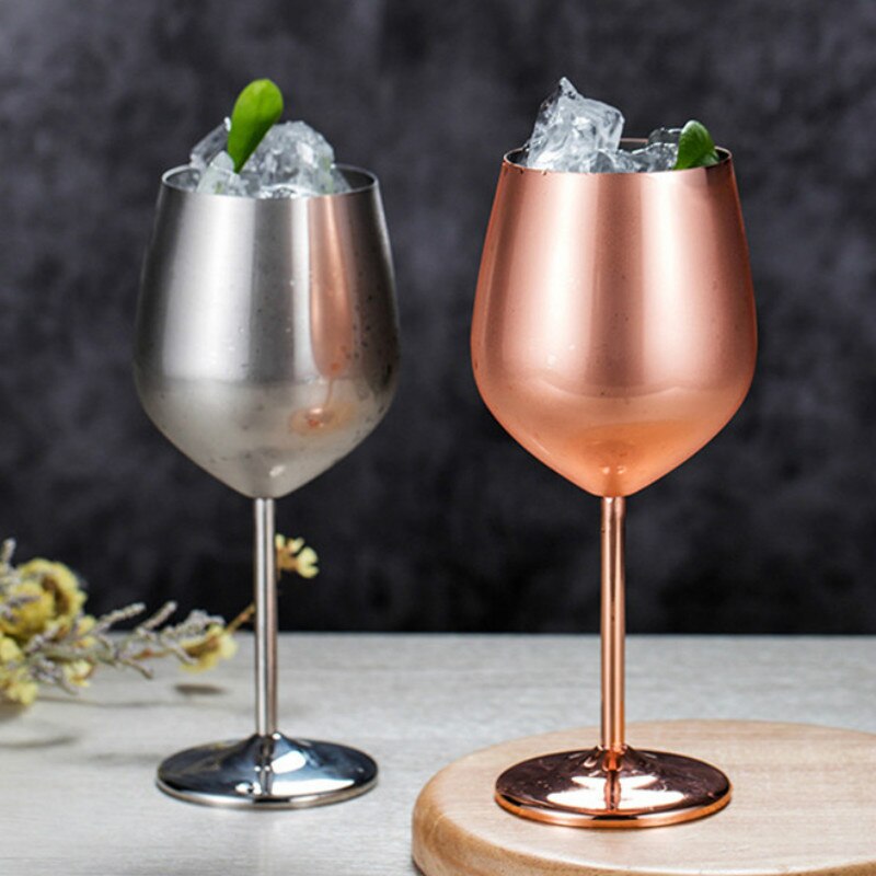 304 Roestvrij Staal Rode Wijn Glas Cocktail Champagne Sap Bekers Martini Cup Party Bar Keuken Drinkwaren 530Ml