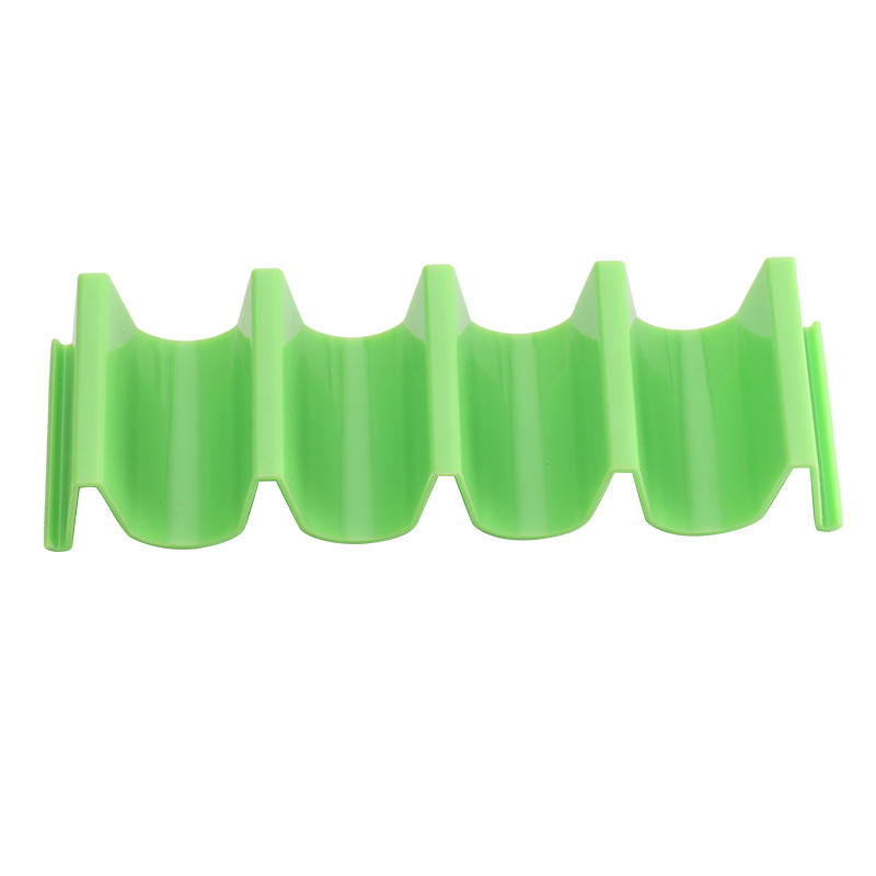 Taco Holder Mexican Pizza Roll Shelf Burrito Potato Chips Rack Shells Taco Rack Tableware Pancake Stand: green