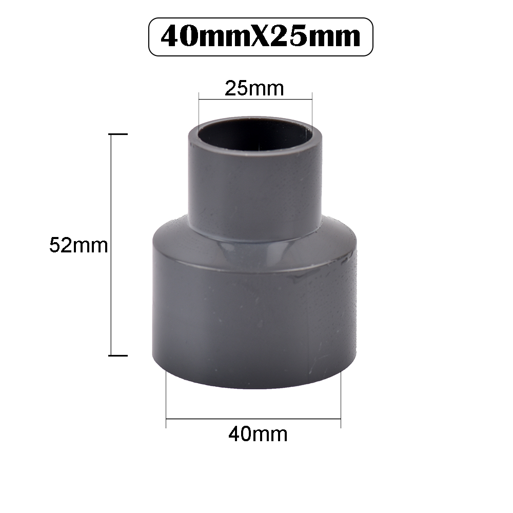 20/25/32/40/50mm Tuinirrigatie Slangkoppelingen PVC Rechte Reducer Fittings Water buis Aquarium Adapter: WHITE