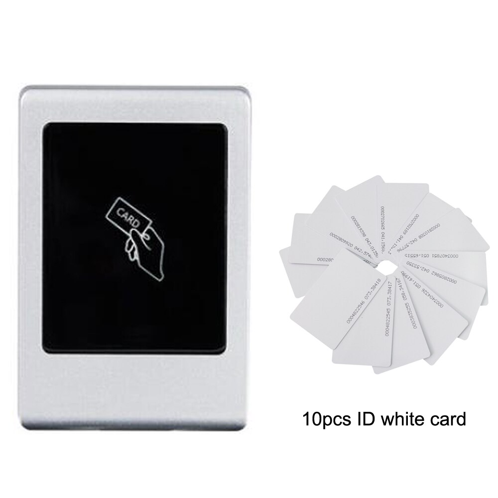 LUCKING DOOR Waterproof No Keypad 125khz RFID access control 125khz ID card Door Access Control System Door Lock Controller: AC and 10 Cards