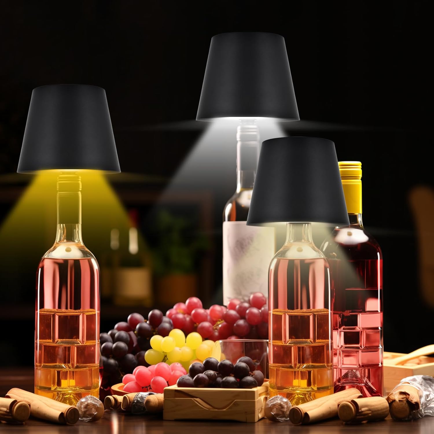 Luz LED para botella para uso al aire libre, lámpara De mesa con Control táctil para botellas De vino, luz para , Navidad, De cumpleaños