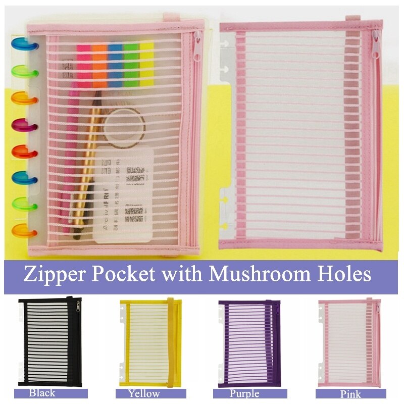 Pochettes de reliure à fermeture éclair A5/B6, bricolage, accessoires pour ordinateurs portables LF19-293