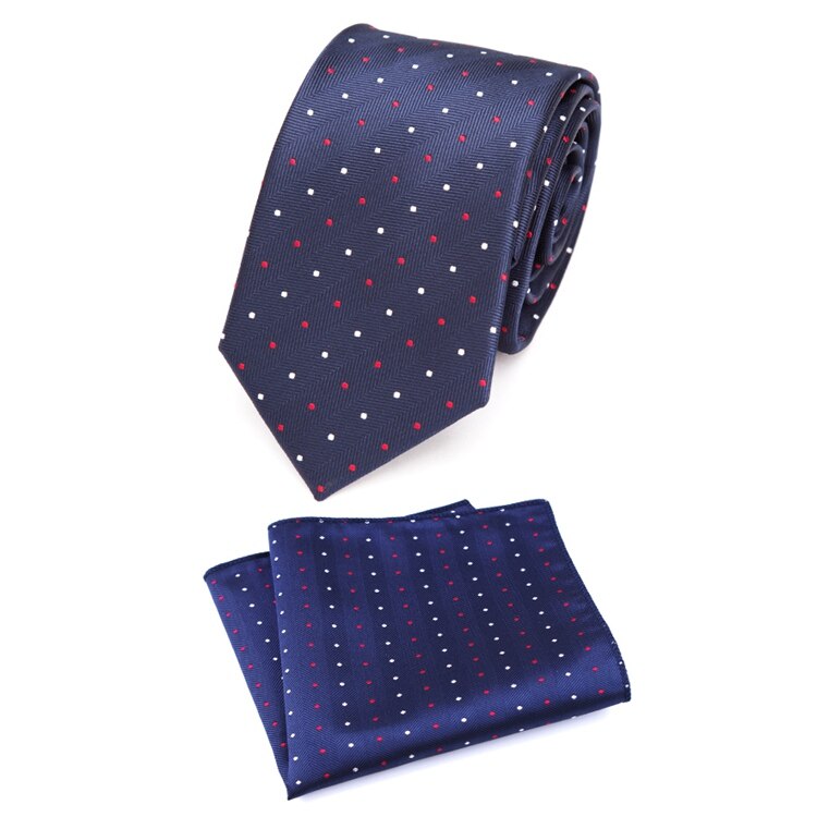 XGVOKH – ensemble de cravates pour hommes, nouvelle , cravate Hanky, points rayés, cou, cravate Slim, accessoires pour mariage, fête sociale: LD-SU1023
