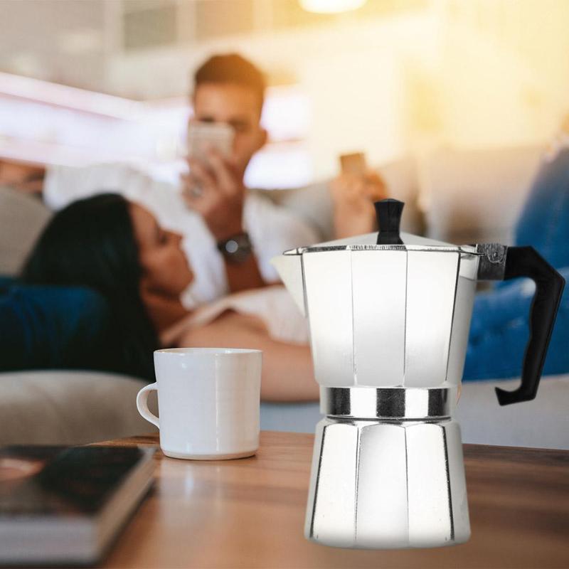 3/6/9 kupillista kahvia mokkapannu kahvinkeitin alumiininen teekannu cafetiere kahviteen perkolaattori suodatinpuristin mäntä
