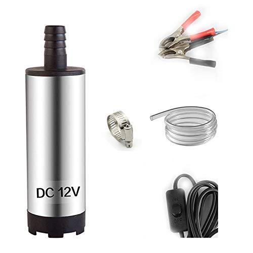 12V DC Electric Submersible Pump for Pumping Diesel Oil Water Stainless Steel Shell 12L/min Fuel Transfer Pump 12 V Volt