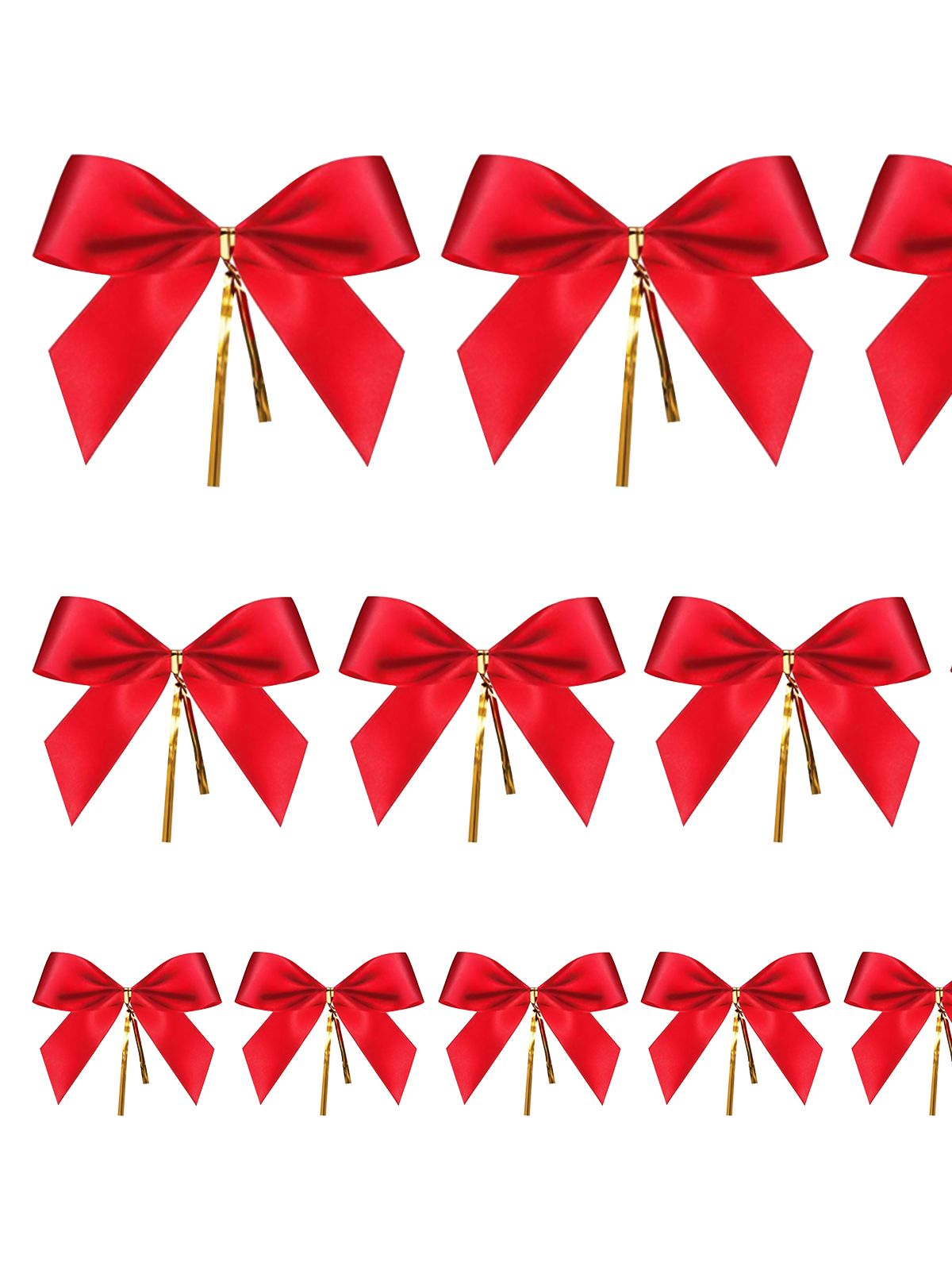 thumbnail image 2 of GUIFIER 50 Pack 3\" Rainbow Twist Tie Bows, Pastel Ribbon Bows With... 2 of 14