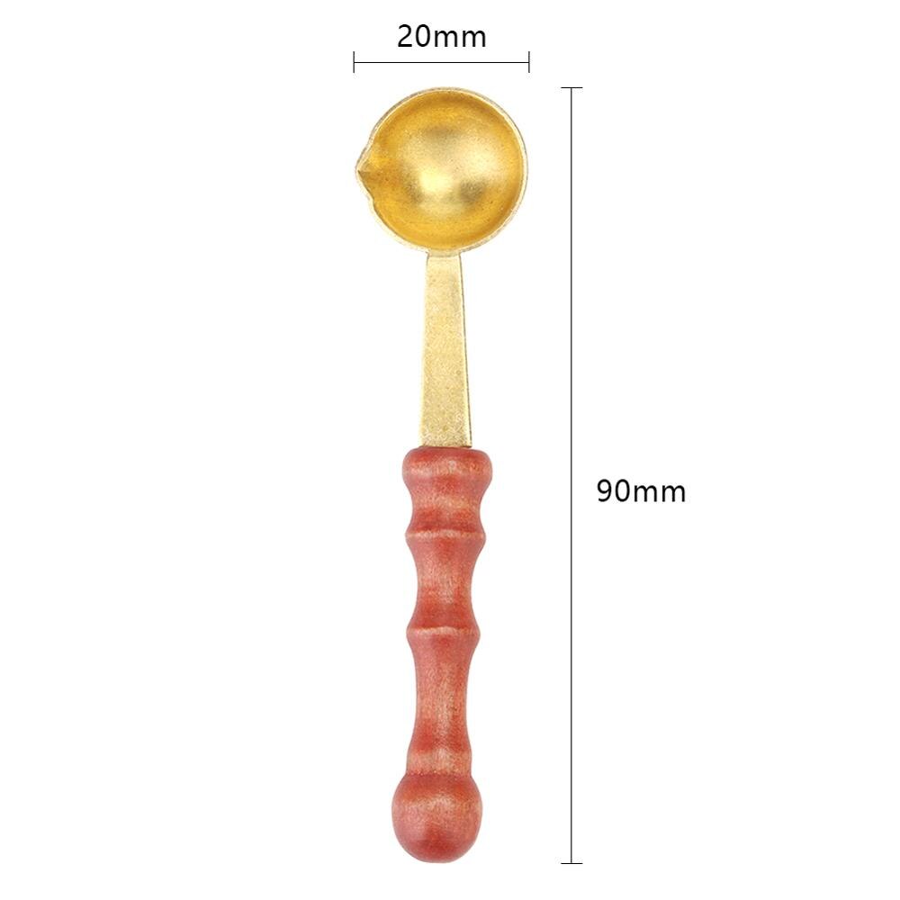 1PC Wax Seal Stamp Head Retro Wood Stamp Replace Copper Head Hobby Tools DIY Stamp Craft: 90mm wax spoon