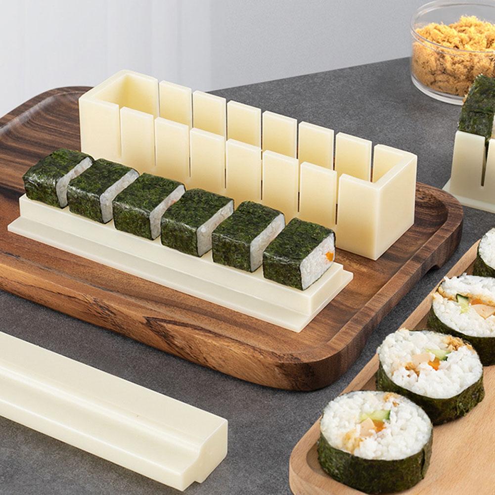 Sushi Maker Equipment Kit Plastic Kimbap Sushi Rolls Mold Rijst Ronde Hartvormige Vierkante Mold Sushi Maken Gereedschap Set