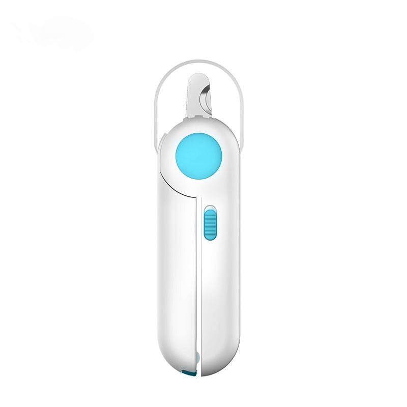 Tijeras profesionales para cortar uñas de mascotas, cortador de garras para dedos de gato y perro, cortador de uñas con luz LED para animales: Blue