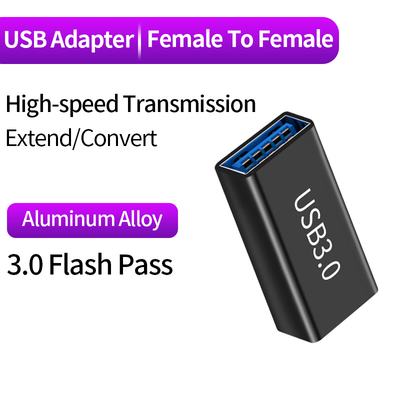 NNBILI 90 Przedłużacz USB 3.0 pod kątem prostym Kolanko w górę Złącze USB 10 Gb/s do komputera PC Przedłużacz wtyczki męskiej na żeńską: WHITE