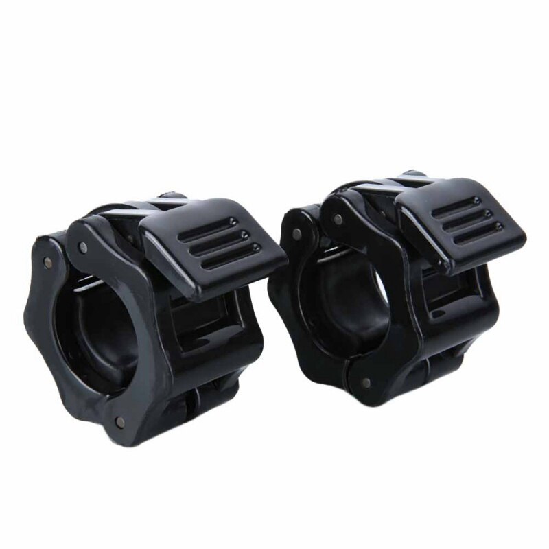 1Pair 25mm Exercise Weight Collar Gym Fitness Clamps Lock Dumbbell Spring Collars Weightlifting Tools Barbell Attachment: Black