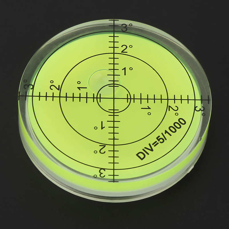 Level Bubble 60mm Diameter Measuring Tool Round Level Bubble with Scale for Camera Platform Balance