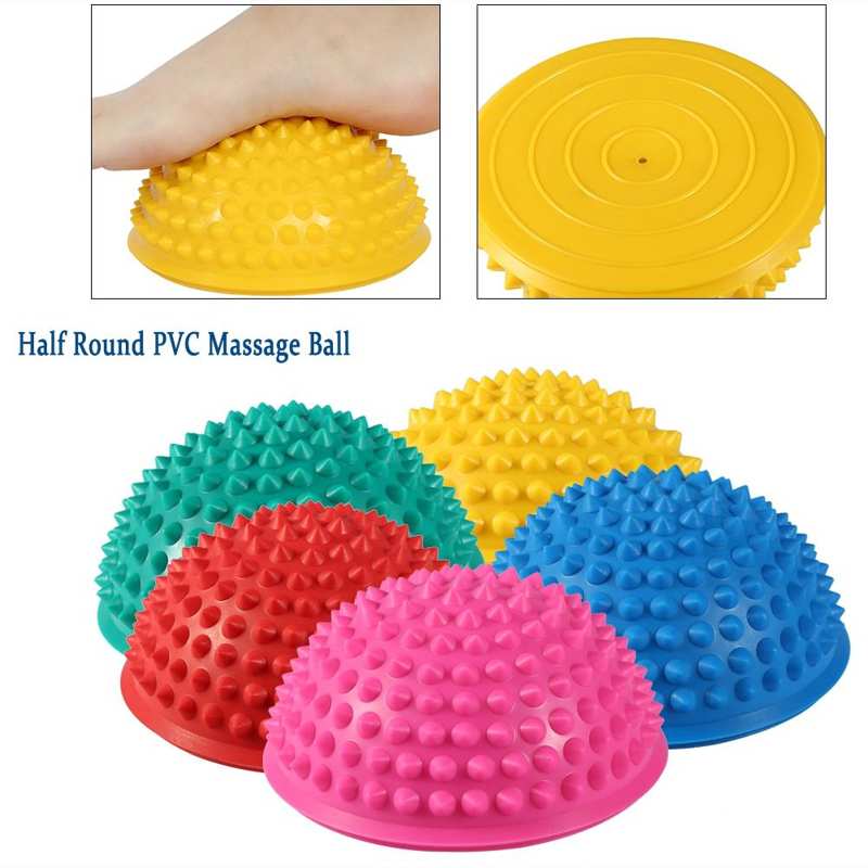 Duurzaam Pvc Spiky Half Ronde Massage Bal Trigger Punt Hand Voet Pijnbestrijding Fitness Fascia Oefening Yoga Bal Gezondheidszorg tool