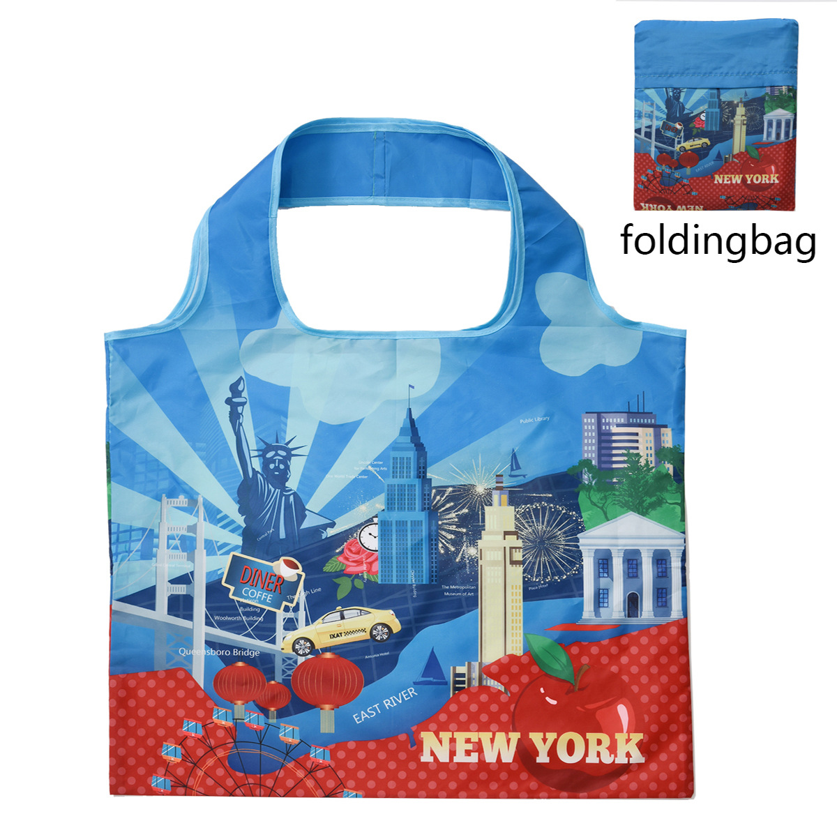 Van Gogh Hand Painted Oil Painting Shopping Bag Famous Painting Pattern Storage Bag Portable Foldable Travel Bag One Shoulder: green