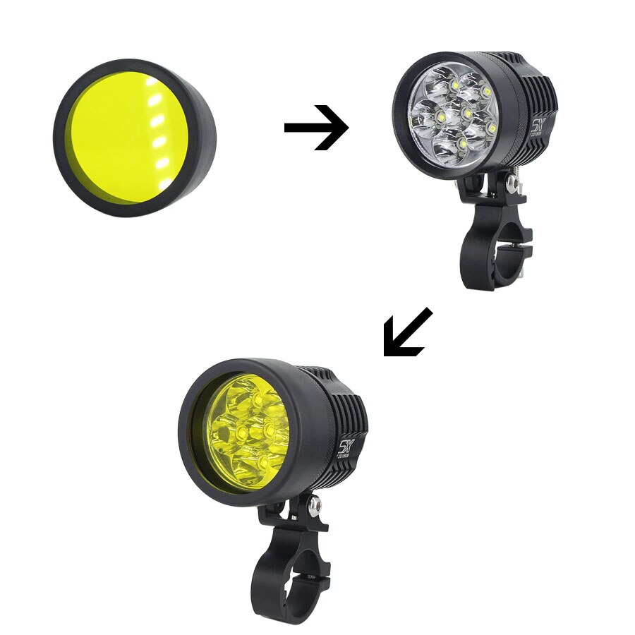 2 stuks motorfiets koplamp gele cover plastic DIY moto licht cover 3000 k