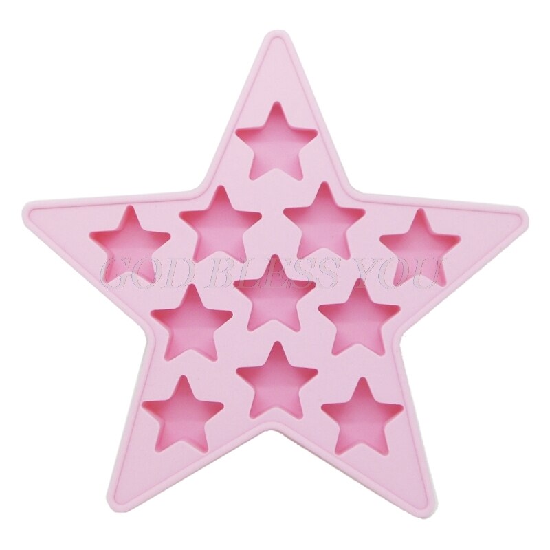 Cinco estrelas legal silicone gelo cubo bandeja congelar molde mini estrela pingente resina moldes 54dc
