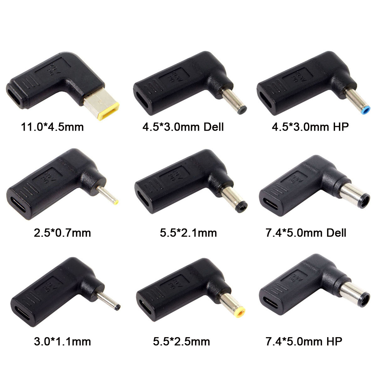 Laptop Power Adapter Connector DC Plug USB Type C Female naar Universele Mannelijke 11*4.5mm voor Lenovo Asus Hp Dell Acer Notebook Charge