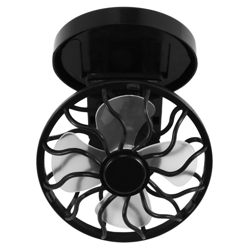 Clip-On Solar Cell Fan Sun Power Energy Panel Cooling