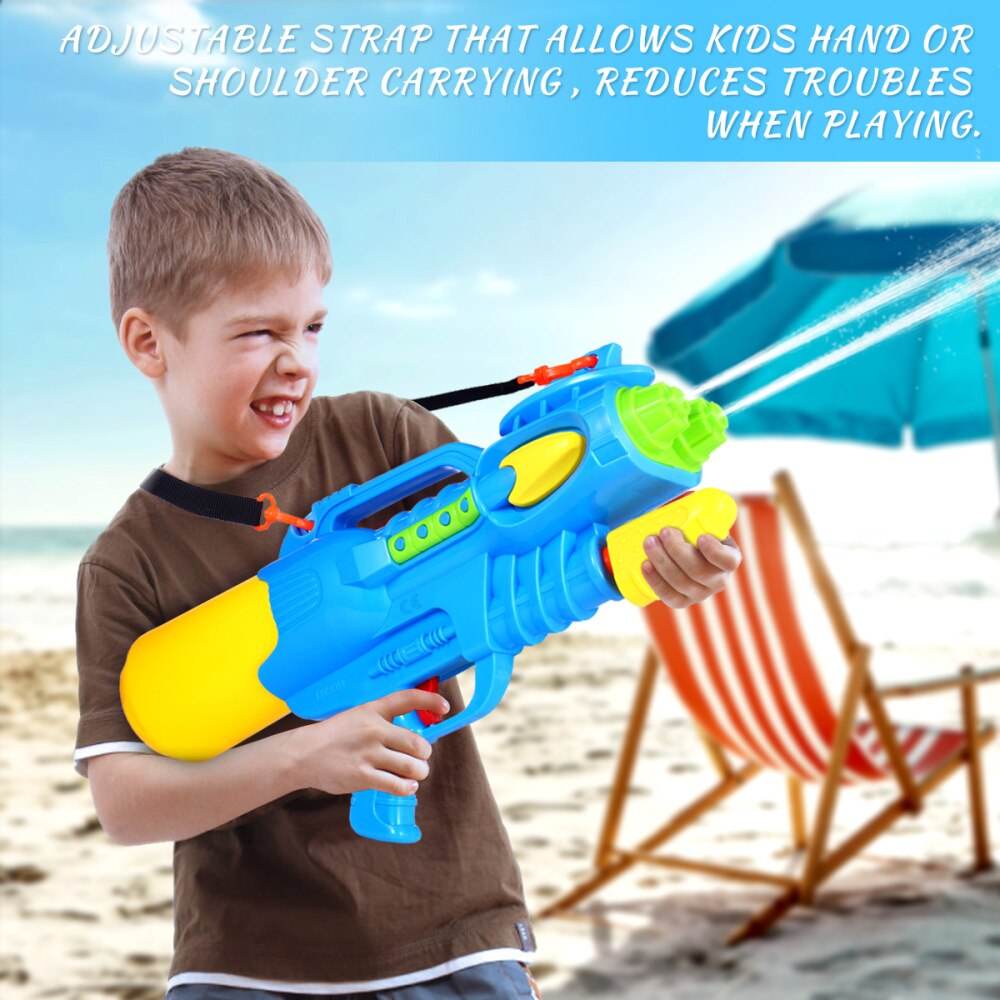 iBaseToy 1pc Large 2 Ports Water Gun Kids Play Toy for Children Swimming Pool