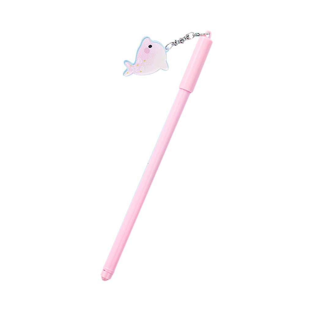 Muqgew kulspetspenna 0.5 mm släta pennor tecknad svart bläck gel skriva kulspetspenna studentpapper 0.5mm#a724 y 35: Rosa
