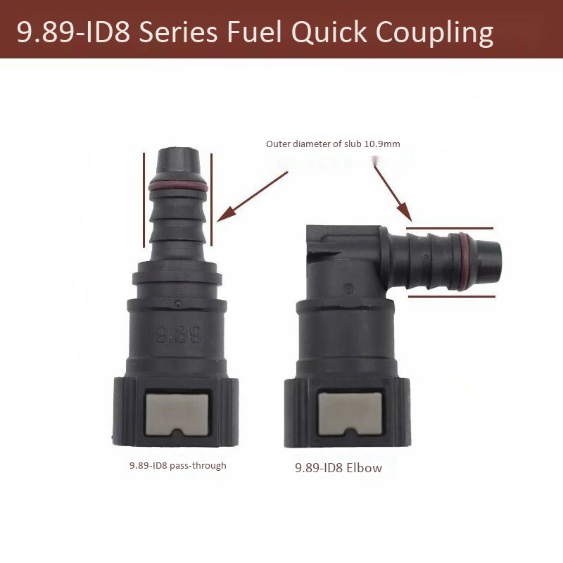 9.89 ID8 courbe ligne de carburant connecteur rapide, urée Tube attache raccords de tuyauterie filtre à gaz raccord