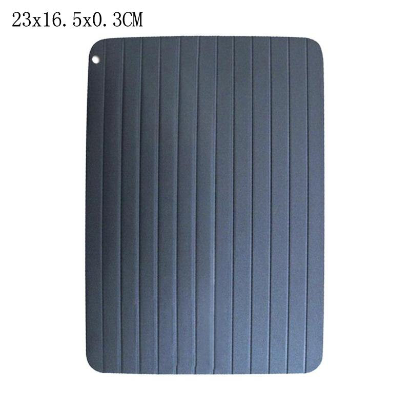 Defrost Tray Food Meat Pork Fish Thaw Frozen Quickly in Minutes Plastic No Electricity Chemicals Microwave Kitchen Defrosting To: 23x16.5x0.3CM