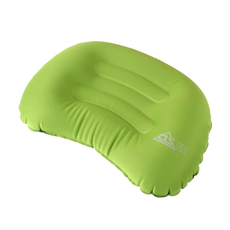 Portable Inflatable Pillow Travel Air Pillow Neck Pillow Camping Sleeping Gear 24BD: Green