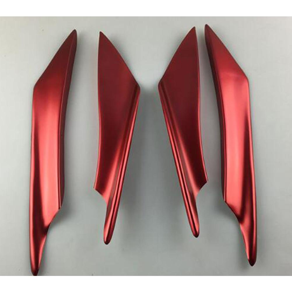 Parachoques delantero de coche de 4 Uds. Canard Lip Splitter alerón del cuerpo de la aleta decoración modificada Universal coche parachoques delantero Canard: red