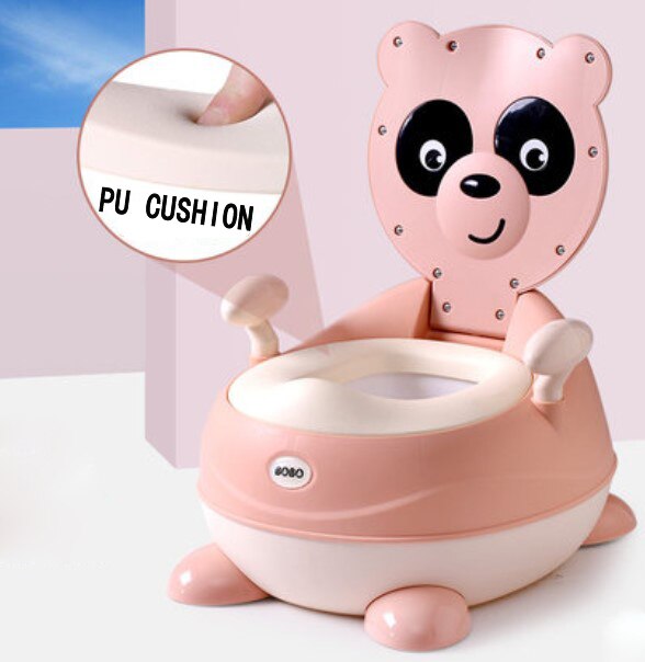 Draagbare Baby Pot Leuke Toiletbril Pot Voor Kinderen Zindelijkheidstraining Seat Kinderen Potje Baby Wc Kom Pot Training potje Wc: pink PU cushion