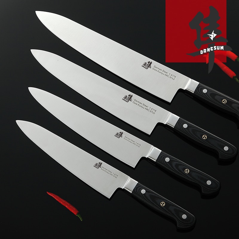 Japansk gyuto kockkniv western sashimi sushi knivar fruktkniv multifunktion tysk import 1.4116 stål