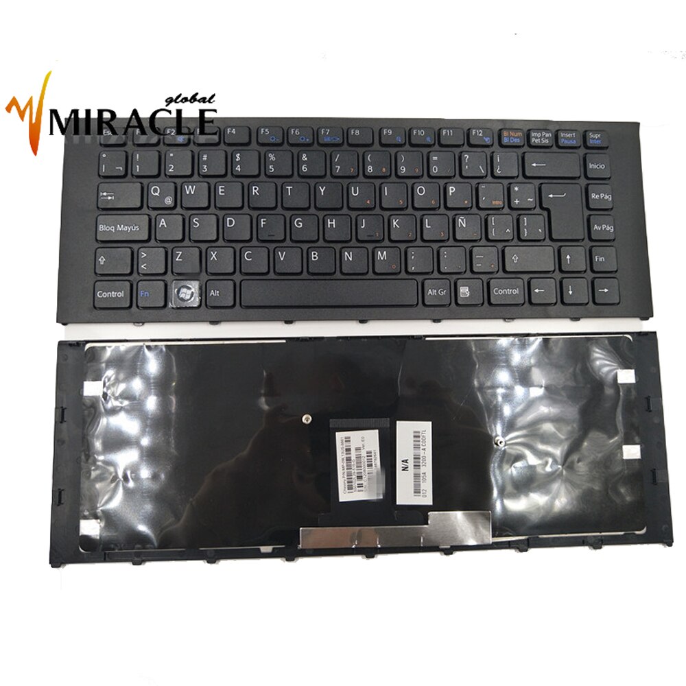 Teclado portátil para Sony para Vaio PCG-71311T VPC-EA1S1E/L LA/SP versión latina negro con marco genuino MP-09L13US-8861