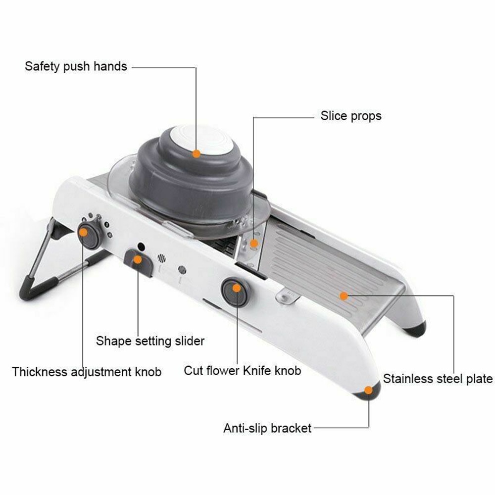 Mandoline Schneidemaschine Manuelle Gemüse Cutter Professionelle Reibe Mit Verstellbare Edelstahl Klingen Gemüse Küche Werkzeug