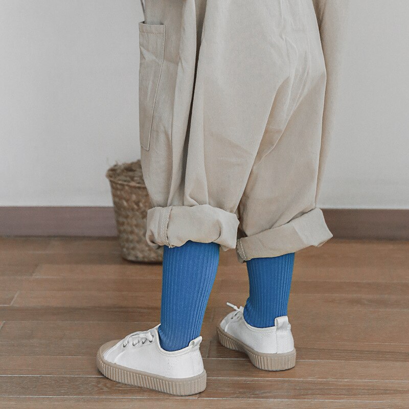 10 colori. Calzini alti al ginocchio Color caramella per bambini. Calzini lunghi per bambini in morbido cotone. Calzino lavorato a maglia per bambini 12T