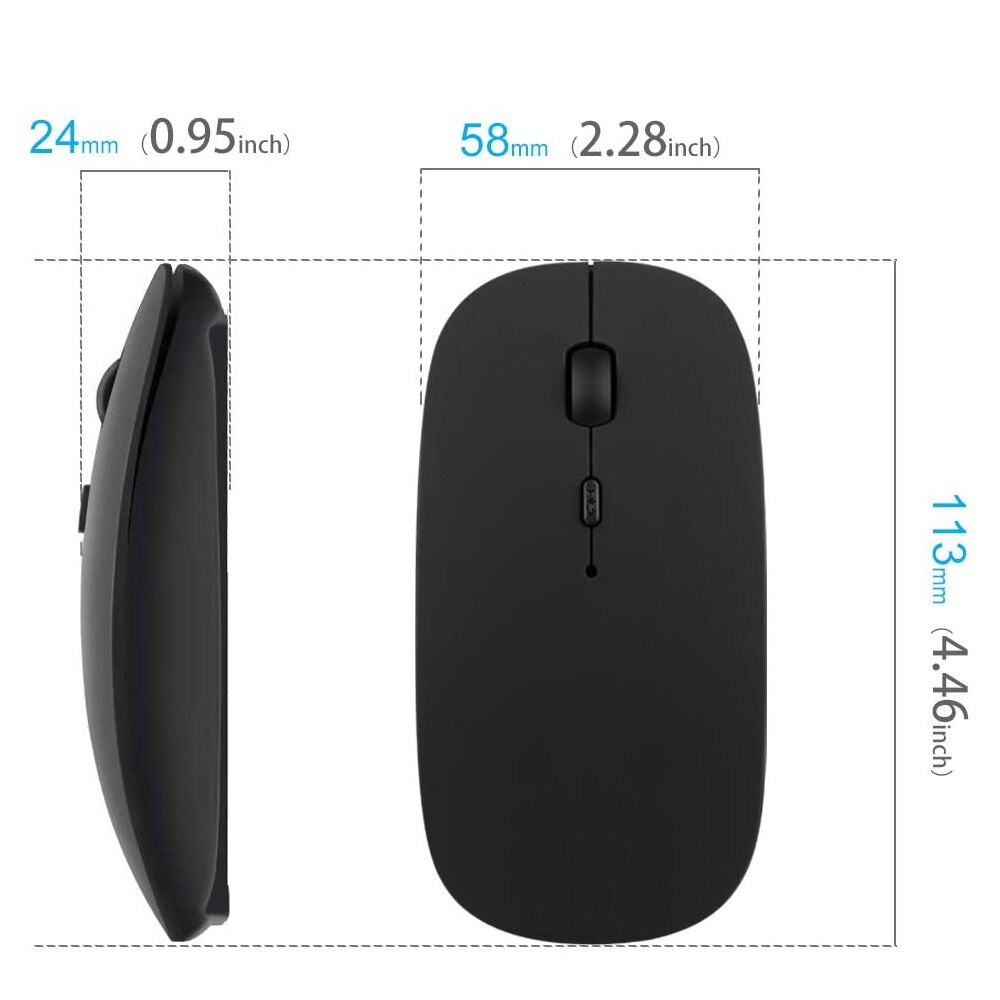 Wireless Mouse Rechargeable Wireless Computer Mouse Silent LED Backlit Mouse Ergonomic Gaming Mouse for Laptop Computer