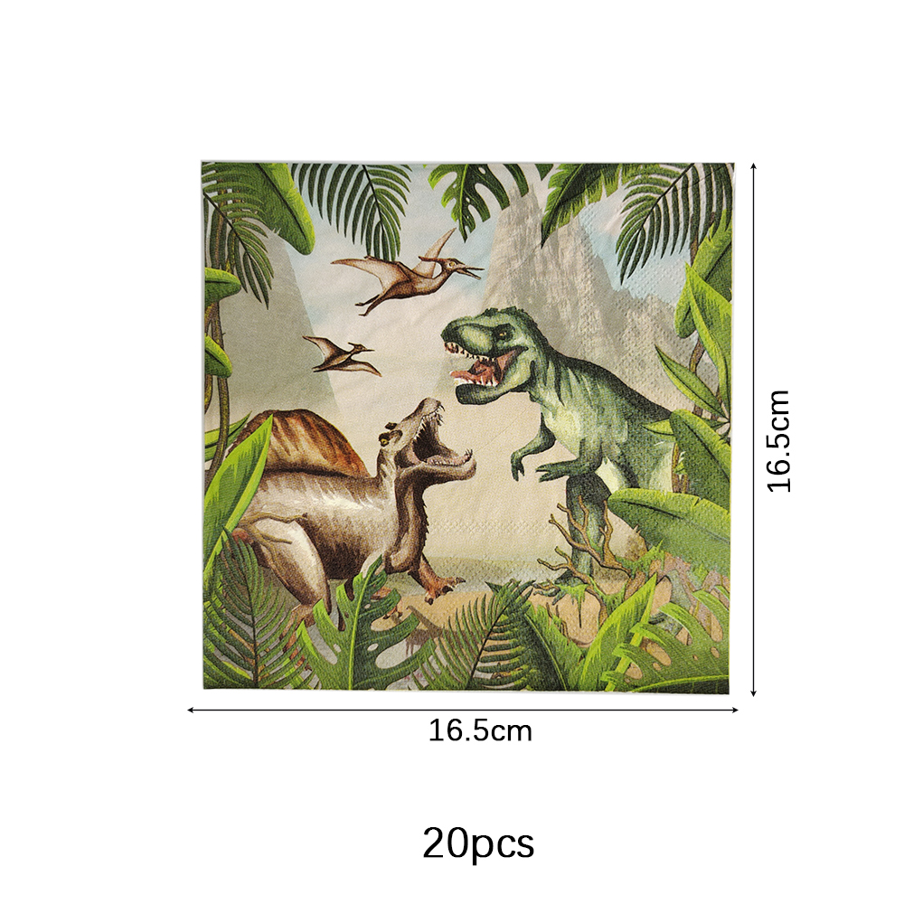 Dinosaur Disposable Tableware Dinosaur Theme Paper Plate Cup Birthday Party Decorations Safari Jungle Party Supplies Baby Shower: Brown