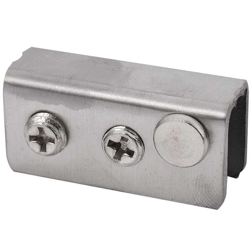 Stainless Steel Glass Door Pivot Hinge Double Head Magnetic Catch Set For 5-8Mm Glass Door