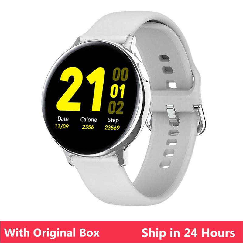 S20 EKG Clever Uhr IP68 Wasserdicht Herz Bewertung Blutdruck Monitor Smartwatch HD berühren Bildschirm Anruf Erinnerung Für IOS Android: Weiß