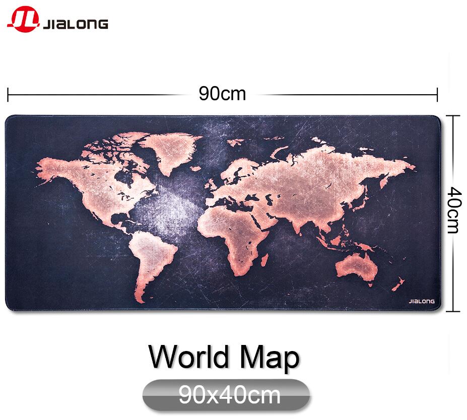 JIALONG World Map Pattern Gaming Mouse Pad Large Computer Mause Pad Notebook Gamer Mousepad Gaming Mouse Mats for Men Gamer: JL004