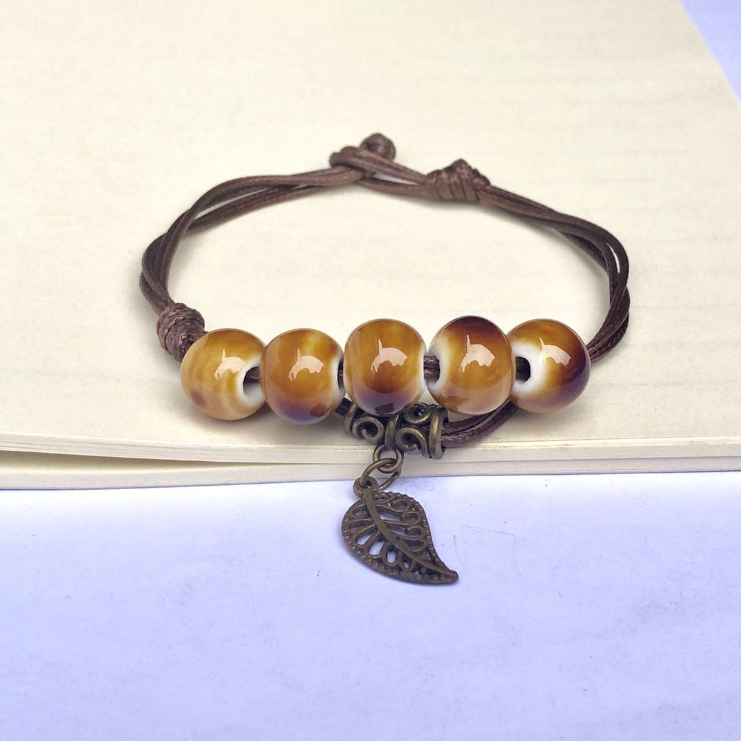 Eenvoudig handgemaakte keramische armbanden kralen boho stijl dames sieraden  #1618: 8