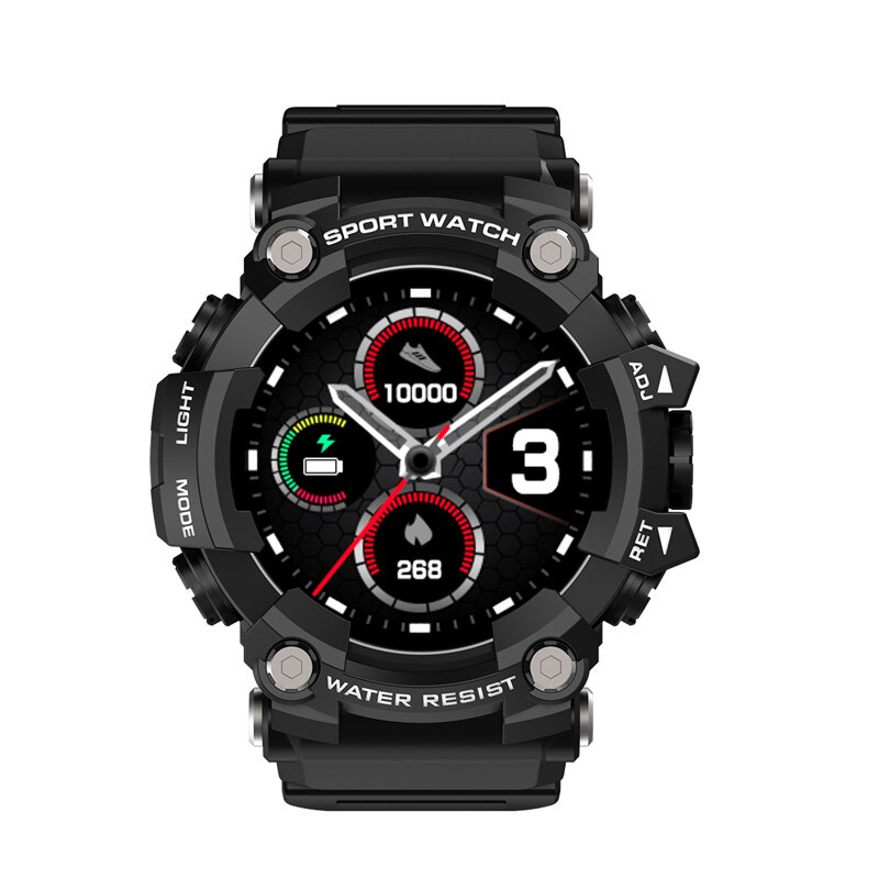 696 trdt 6 smart klocka vattentät  ip67 lång standby smart armbandsur puls blodtryck utomhus män sport smartklocka: Svart