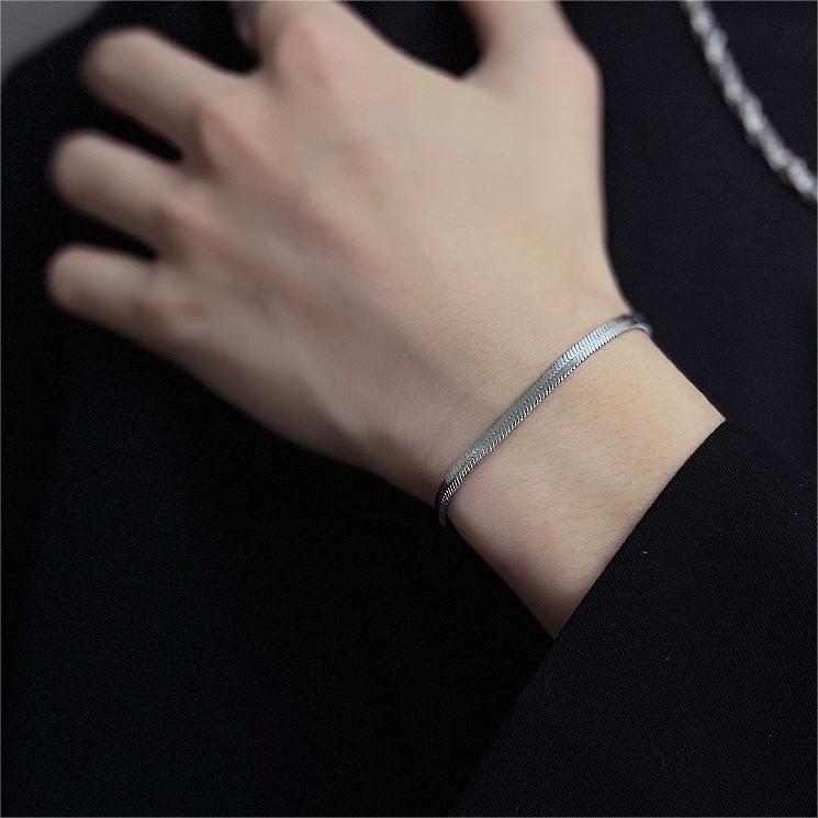 LIKGREAT Mode Roestvrij Staal Slang Ketting Armband voor Vrouwen 2-5mm Breedte Waterdichte Filmy Goud Kleur Verjaardag Sieraden: 21cm / WHITE / Hot Stamping