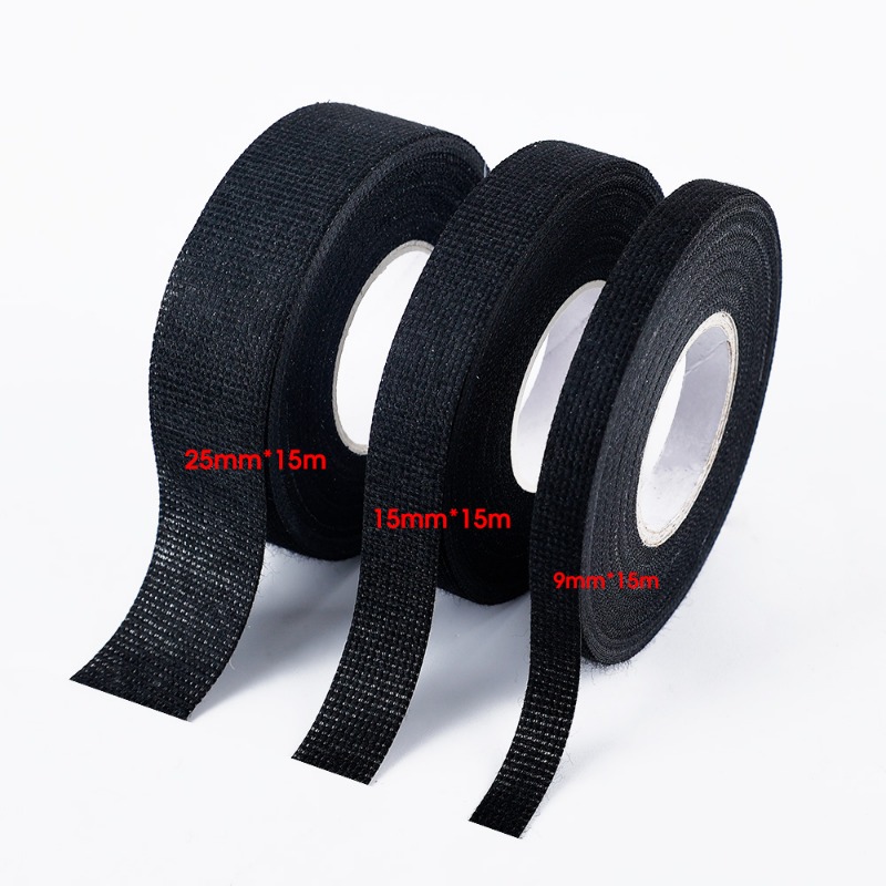 15/60M Electrical Tape Waterproof Noise Resistance Heat-resistant Tape Automotive Electrical Protection Noise Damping Cable Fix