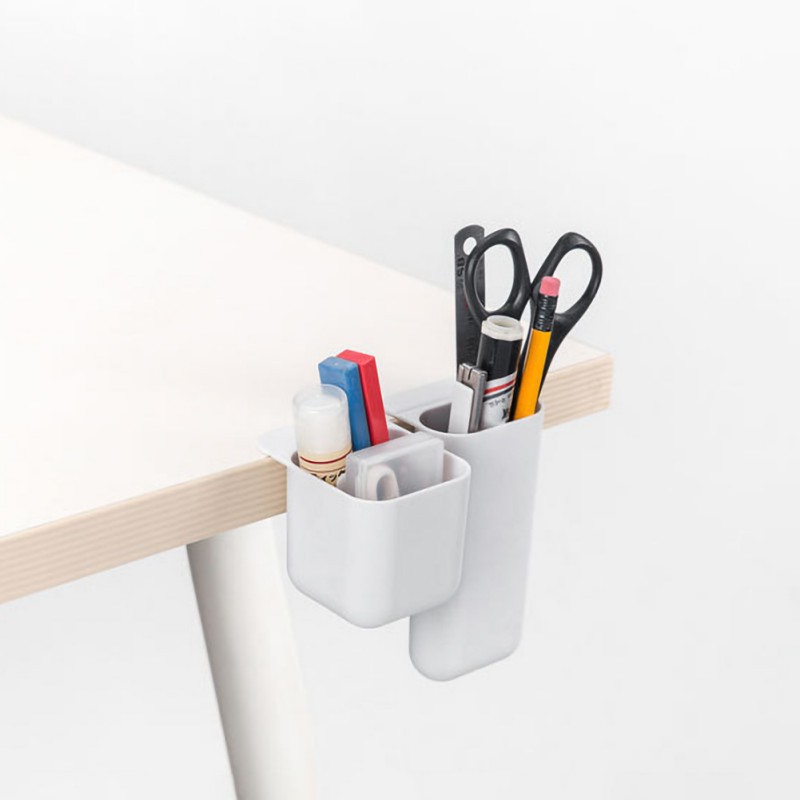 Pen Storage BoxNovel Desktop Monitor Pocket Pen Holder Multi-function Desk Stationery