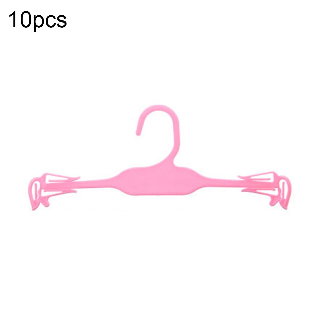Cintre en plastique pour soutien-gorge, sous-vêtements, garde-robe, organisateur de séchage, 10 pièces: Rose