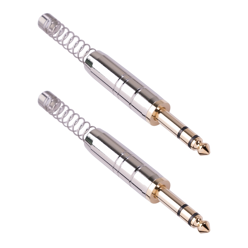 5PC 6.35mm Stereo Audio Jack Amplifier Microphone Plug 6.35 Sophomore Core Solder Jack Male Plug Connector