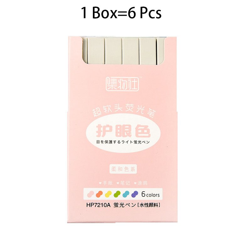 36 teile/los Kawaii Feste Farbe Auge Schutz Textmarker Nette Zeichnung Marker stifte Werbe Büro Schule Liefert