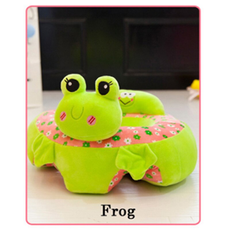 Silla para aprender a sentarse, cojín cómodo de viaje, alfombrilla para asiento de coche, dibujos animados de animales, sofá de soporte para bebé: Frog