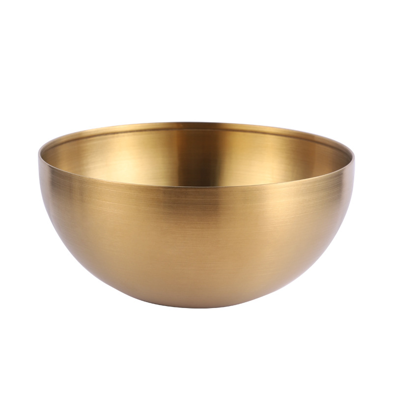 Goud Kom Rijst Soepkom Roestvrij Staal Koper Koreaanse Slakom Servies Huishouden