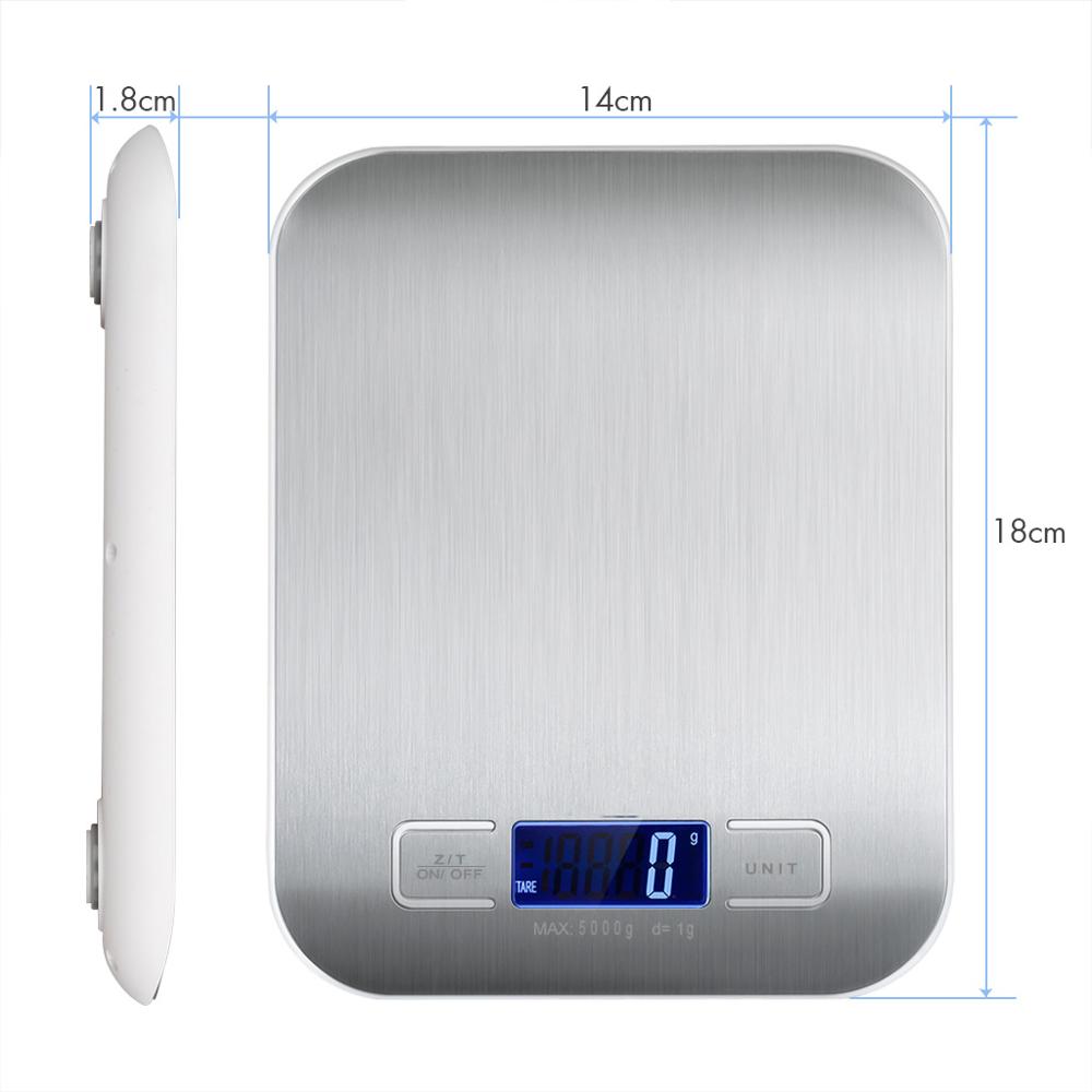 5kg 10kg Household Kitchen Scale Scale Diet Stainless steel Weighing Scale LCD Display